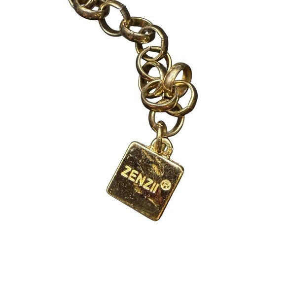 Anthropologie Gold with Leather Tassel Statement Necklace - Picture 5 of 7